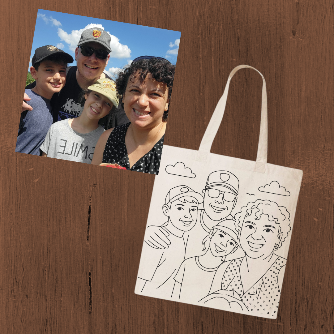 Transformando foto em desenho para colorir ecobag sacola bolsa personalizada Transformando foto em desenho para colorir ecobag sacola bolsa personalizada